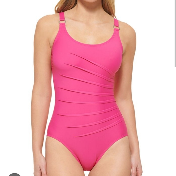 Calvin Klein Starburst One Piece Swim Suit - Picture 5 of 9